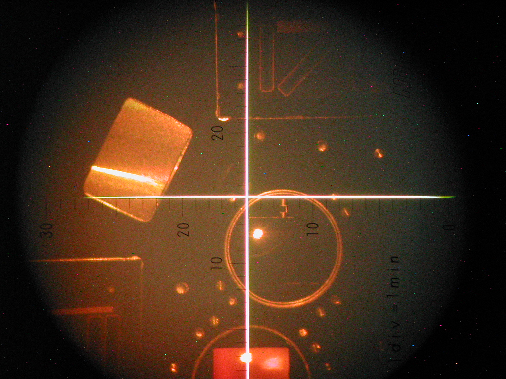 Photo 2: The focal plane as seen through the telescope.